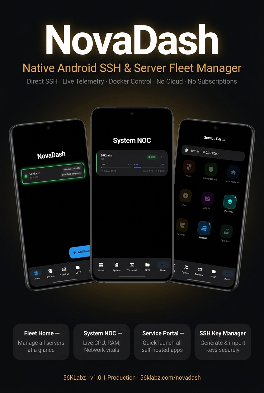 NovaDash Server Management Interface